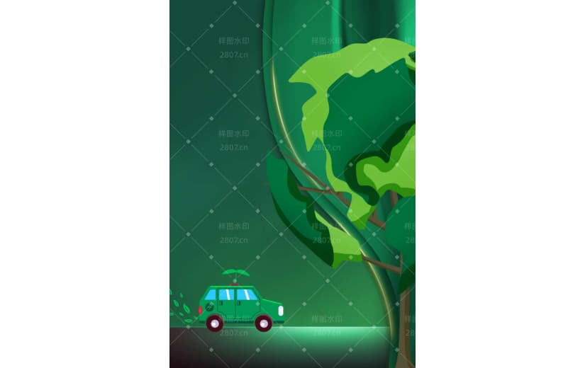 绿色低碳节能环保大树背景