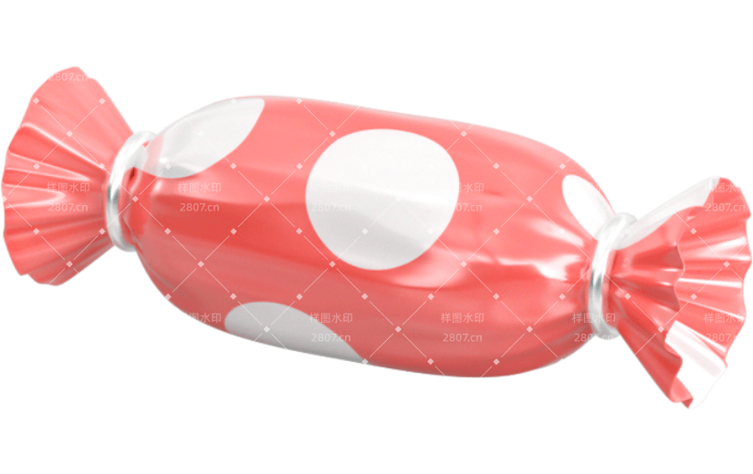 元素3D卡通彩色糖果