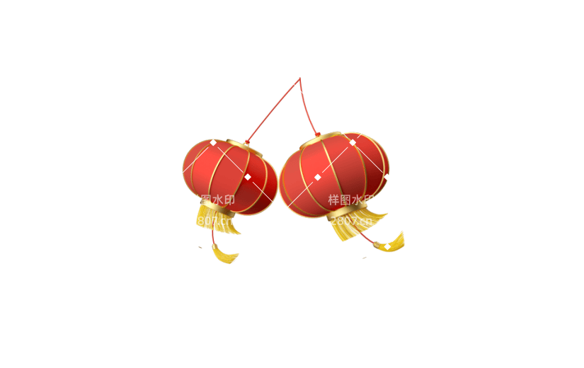 喜庆庆祝灯笼灯会场景元素