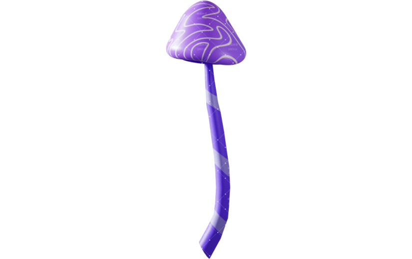 元素3D紫色卡通蘑菇