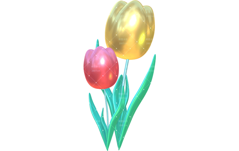 创意鲜花立体花朵3D元素