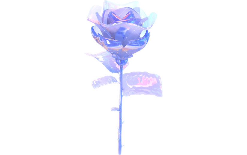 3D彩色唯美酸性玫瑰花
