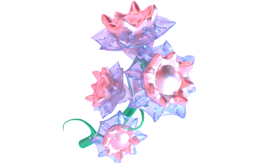 创意3d立体创意花朵元素