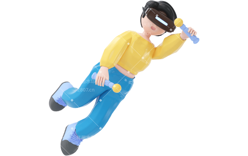 创意3d立体创意人物元素