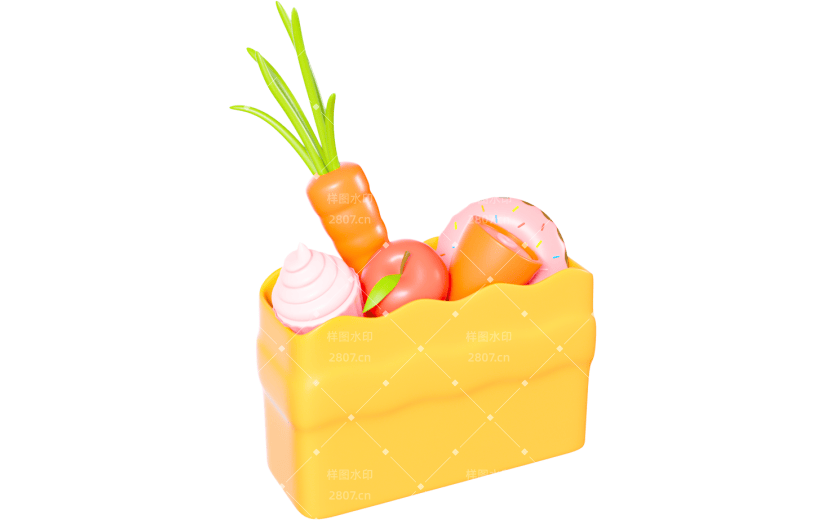 3D元素卡通商场购物