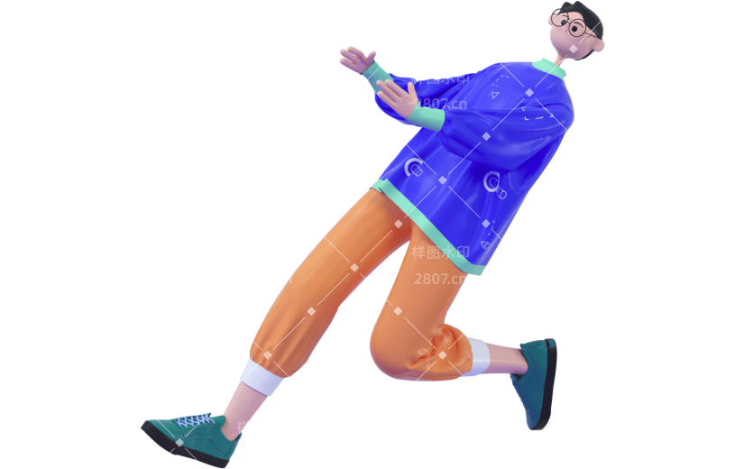 创意3d立体创意人物元素