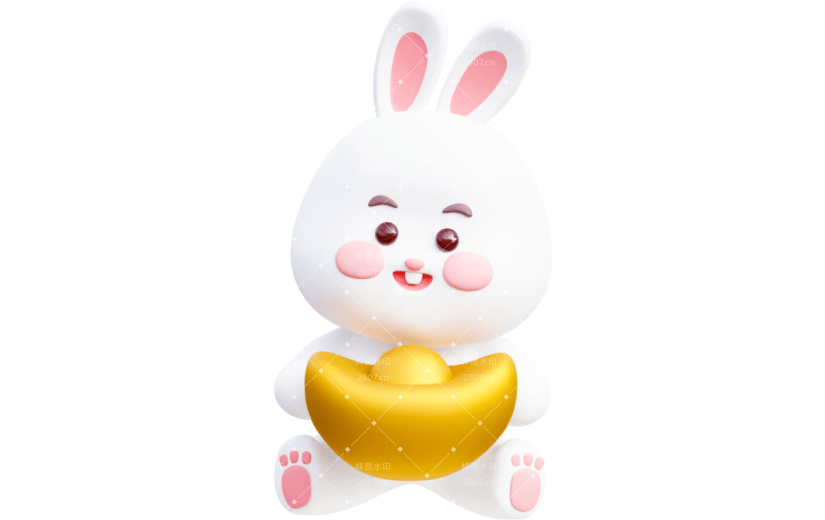 元素3D卡通兔子