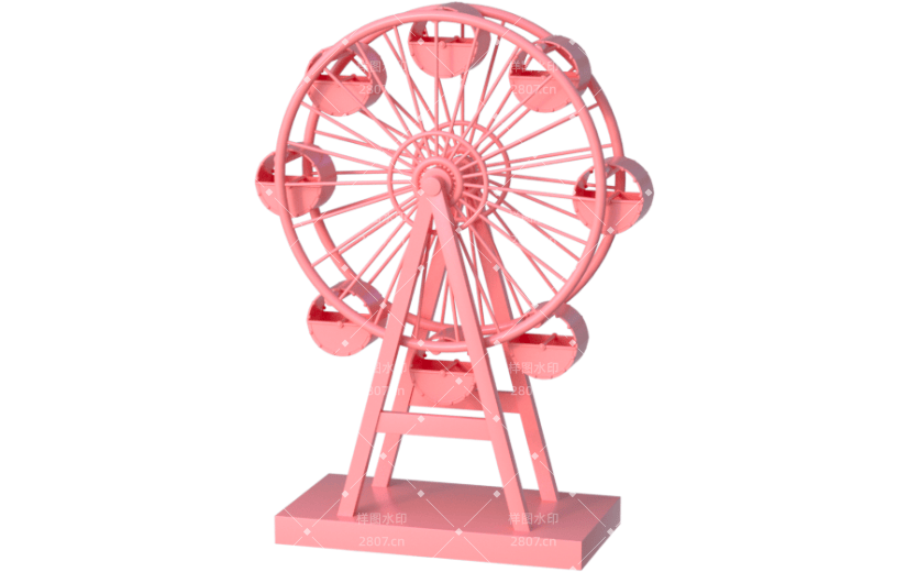 元素3D卡通摩天轮