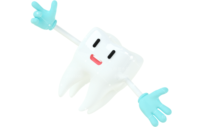 创意3d立体创意牙齿元素