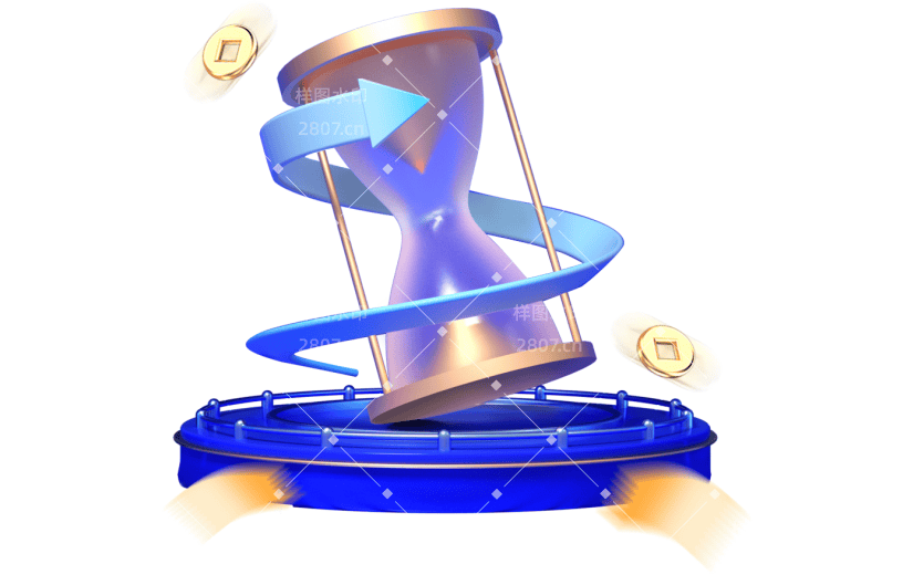蓝色大气银行利率金融理财3D元素