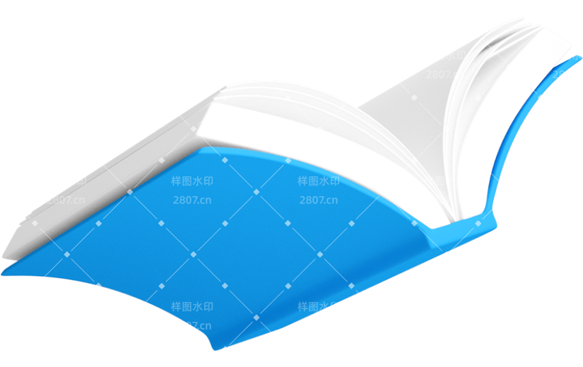元素C4D立体蓝色卡通书本