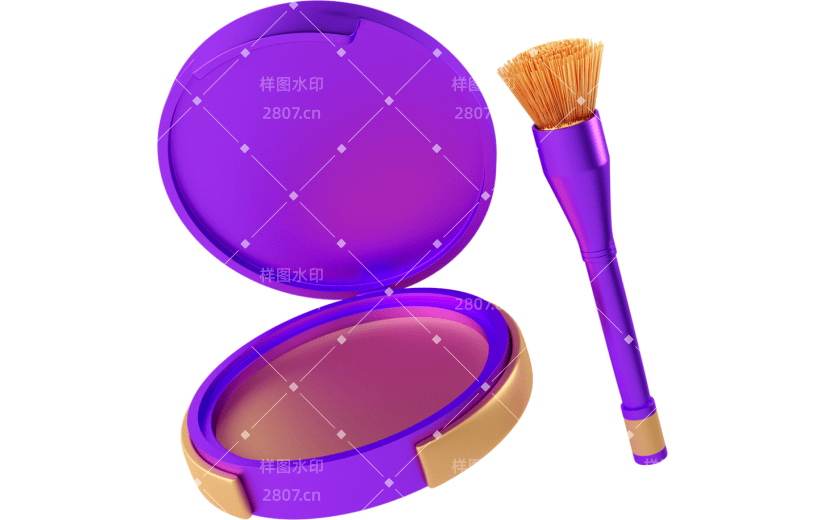 创意3d立体创意美妆元素