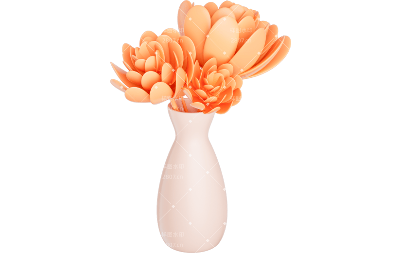 元素C4D3D立体卡通花朵