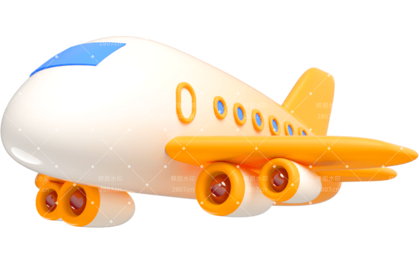 元素卡通3D旅行元素