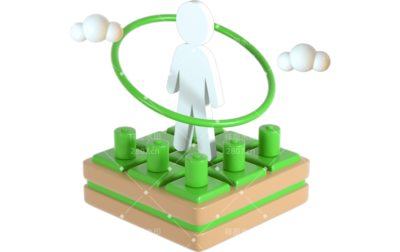 绿色清新能源环保3D元素