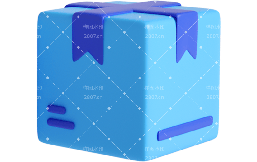 元素C4D立体蓝色卡通快递