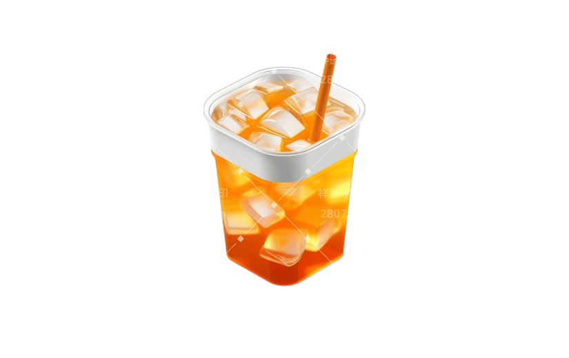 3D风格清凉柠檬茶宣传3D元素