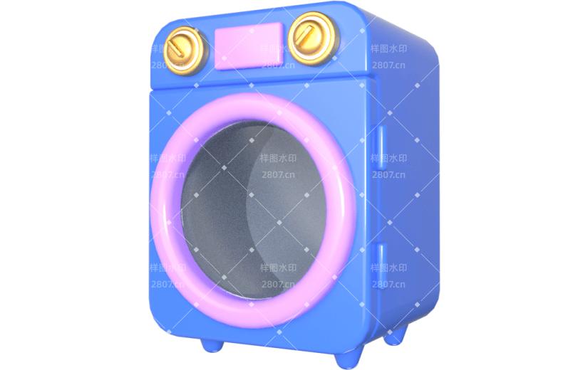 元素卡通3D洗衣机