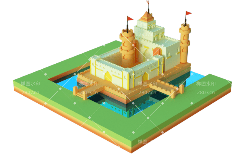 元素3D玩具城堡