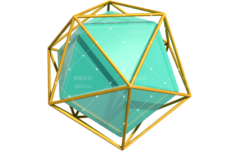 元素卡通3D展厅装饰
