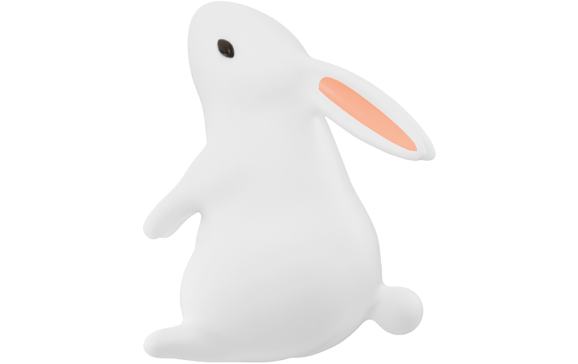 元素3D卡通兔子中秋元素