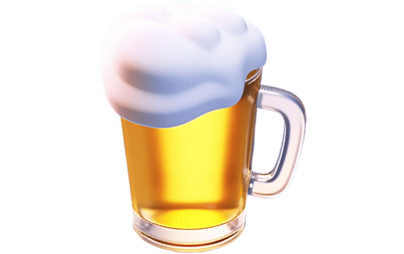 3D风格冰爽啤酒宣传3D元素