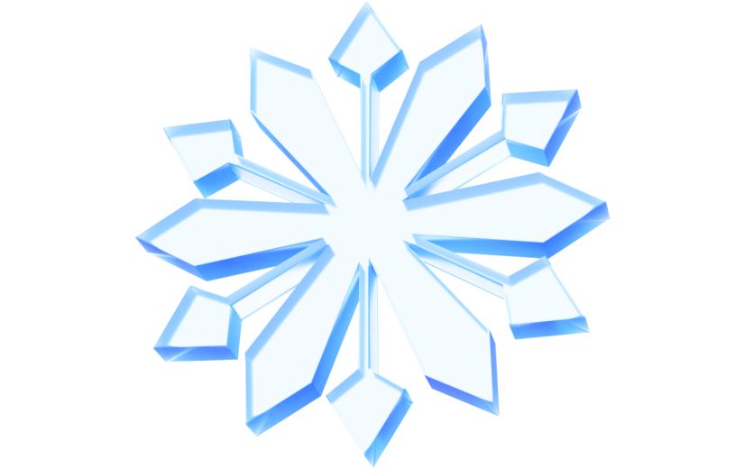 元素3D 雪花 透明 节气 小雪