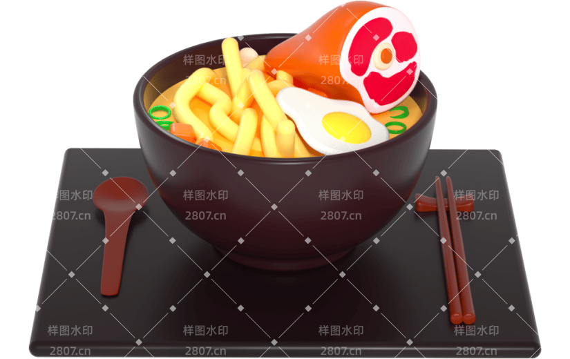 3d创意大腿肉面条