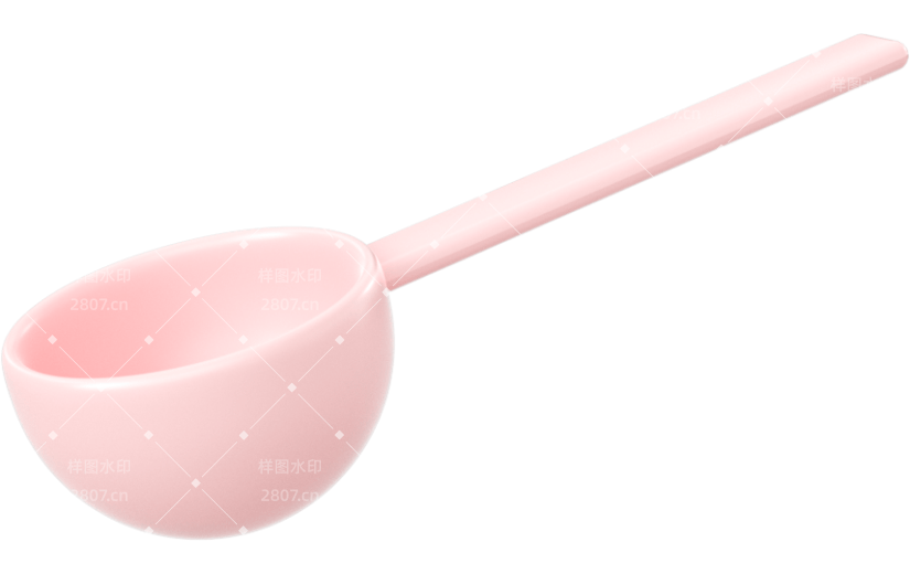 元素3D卡通粉色奶粉勺