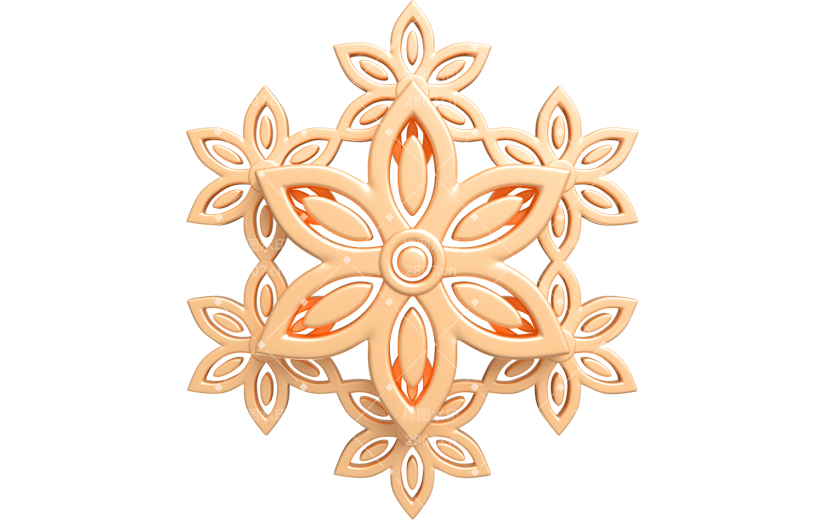 元素卡通3D传统立体花纹