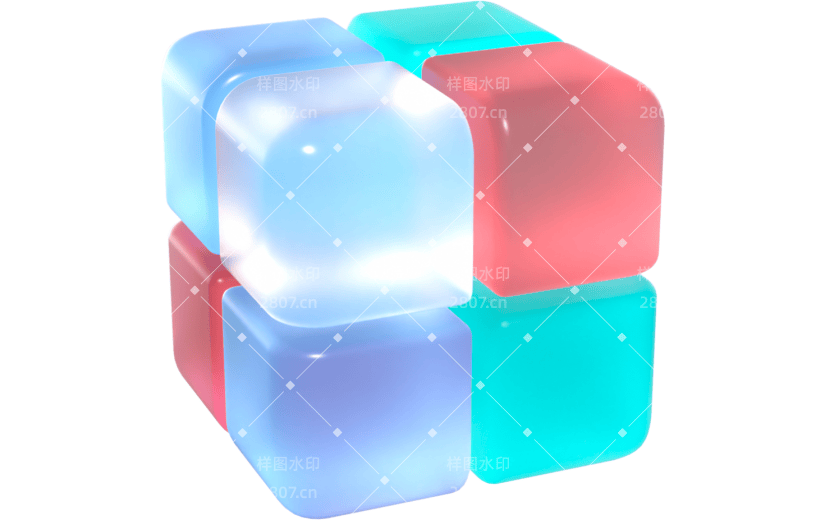 元素3D电商装饰物创意半透明质感元素