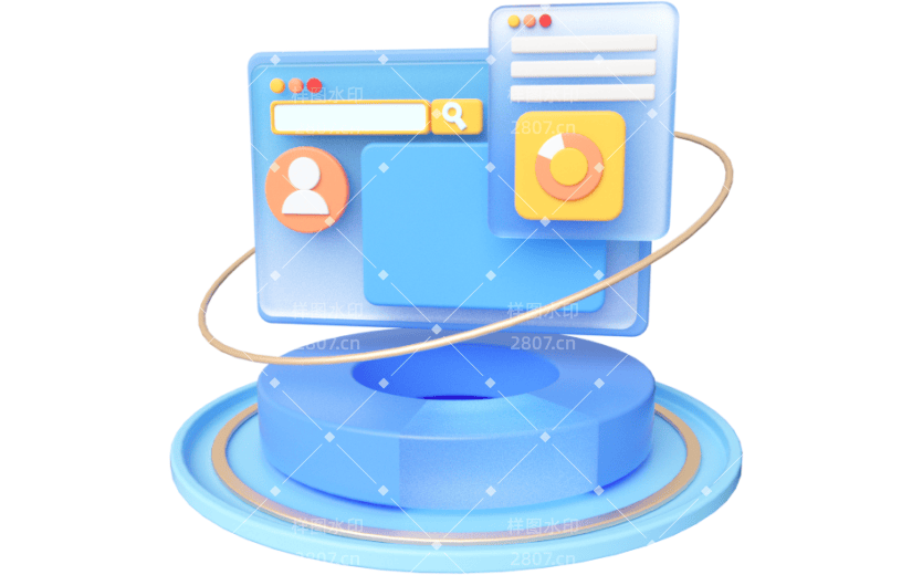 元素卡通3D科技购物