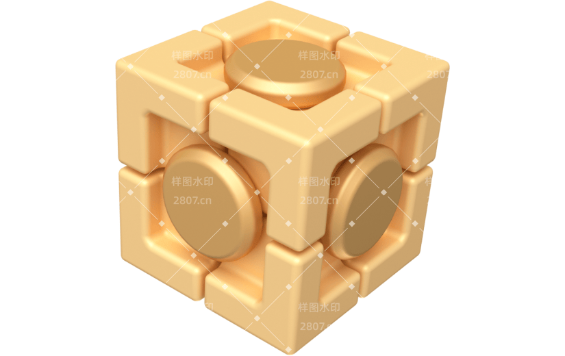 元素卡通3D魔方玩具