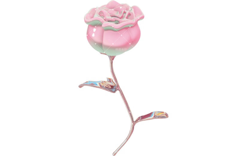 3D立体炫彩镭射花朵