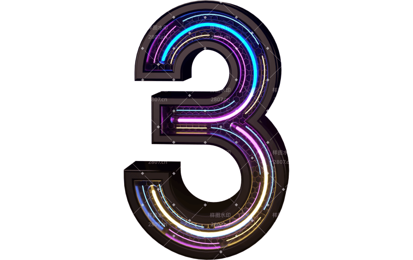 3d创意倒计时质感炫酷数字