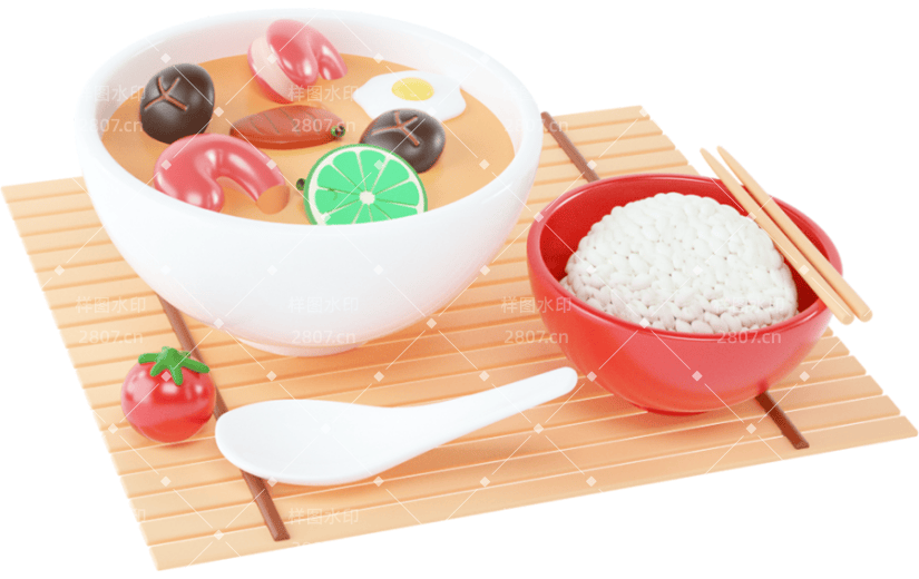 创意3d立体创意美食元素