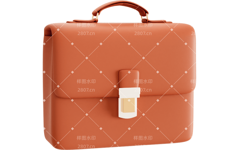 元素3D卡通公文包