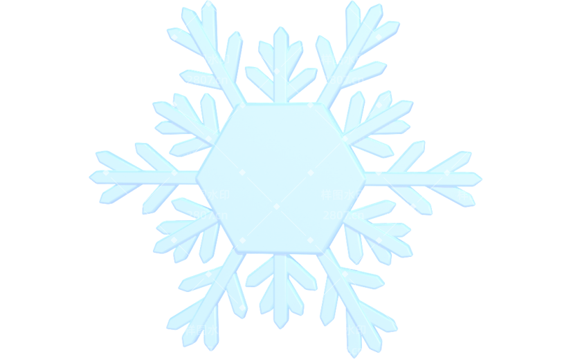 元素卡通3D雪花