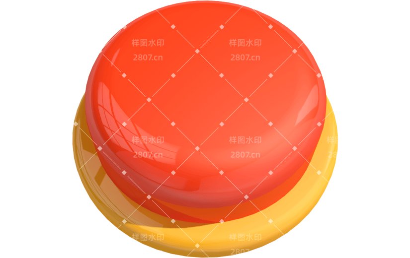 元素卡通3D按钮