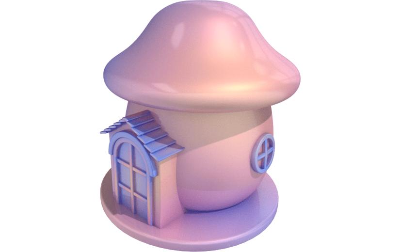 元素卡通3D磨砂炫彩质感元素