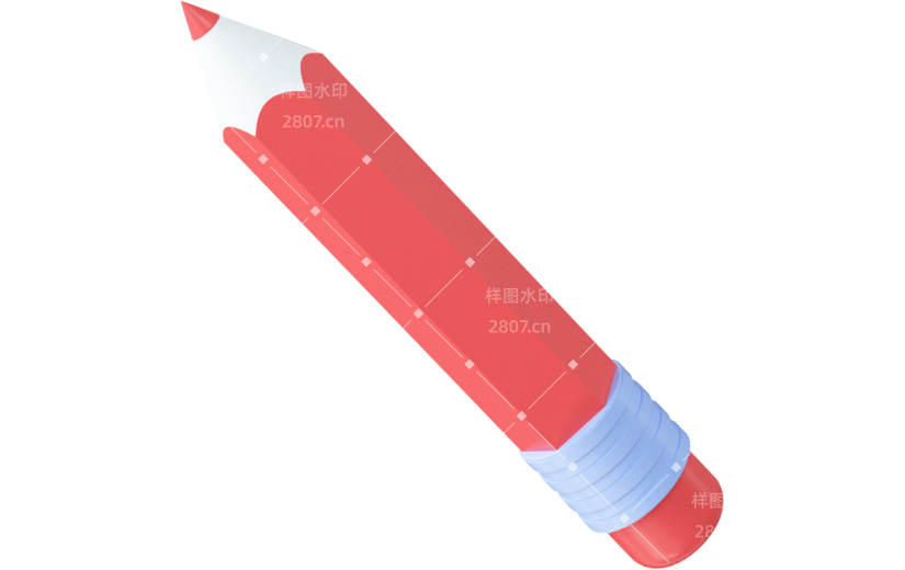 创意3d立体创意笔元素