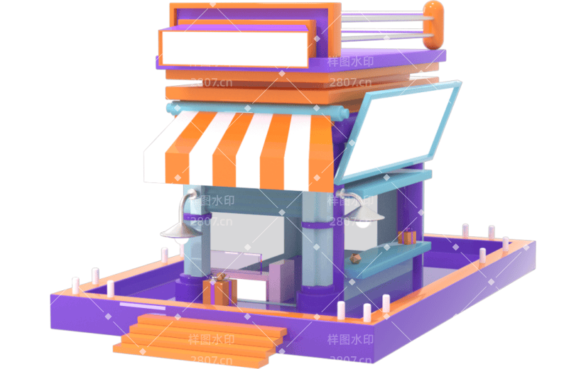C4D3D立体卡通质感元素