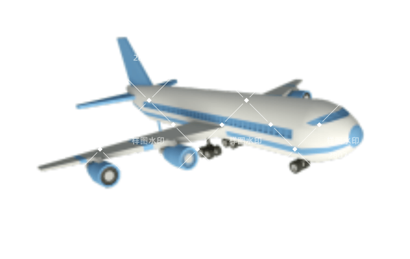 交通工具飞机载人航空3D元素