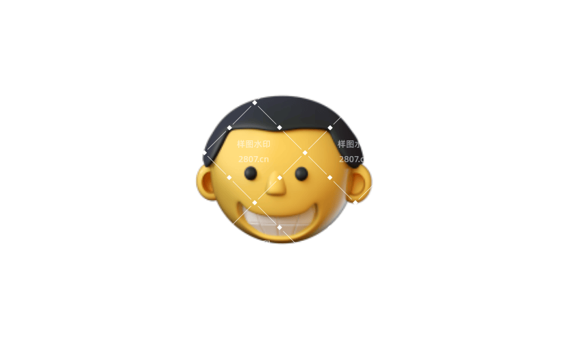 3D创意人物之黄脸表情02