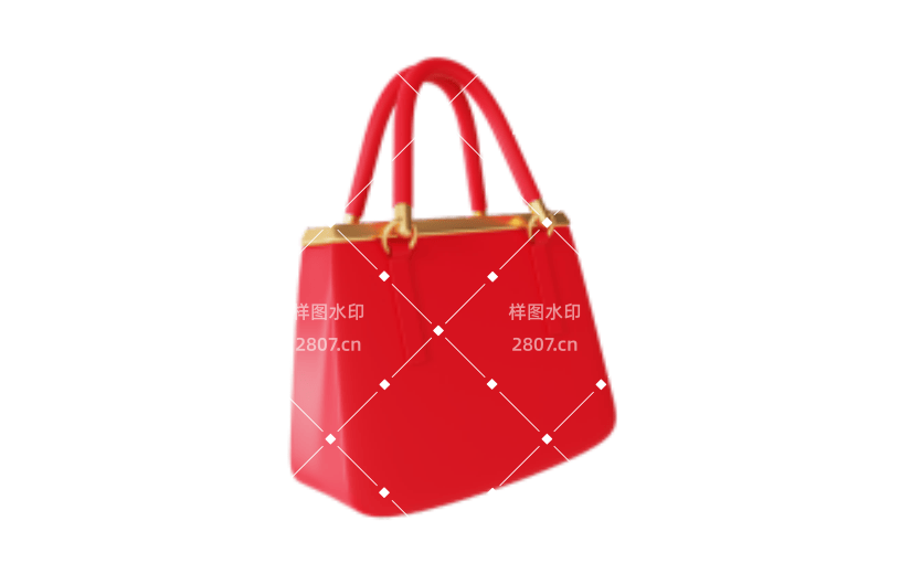 3D购物用品时尚女士手提包