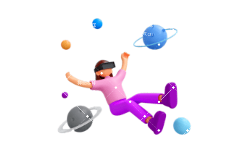 3D虚拟元宇宙VR眼镜体验人物