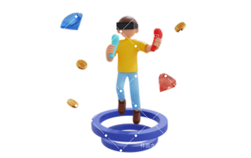 3D虚拟VR智能产品眼镜人物