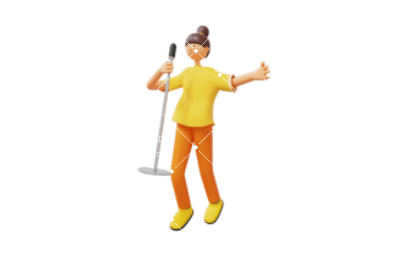 3D风格化黄衣服女孩人物