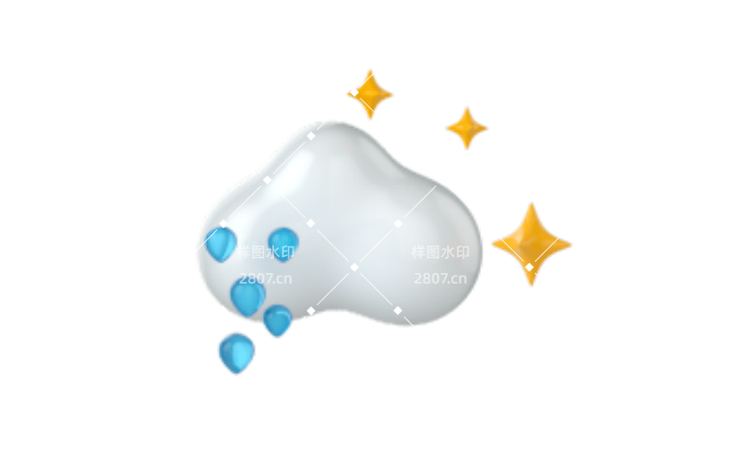 3D天气雨天元素建模渲染