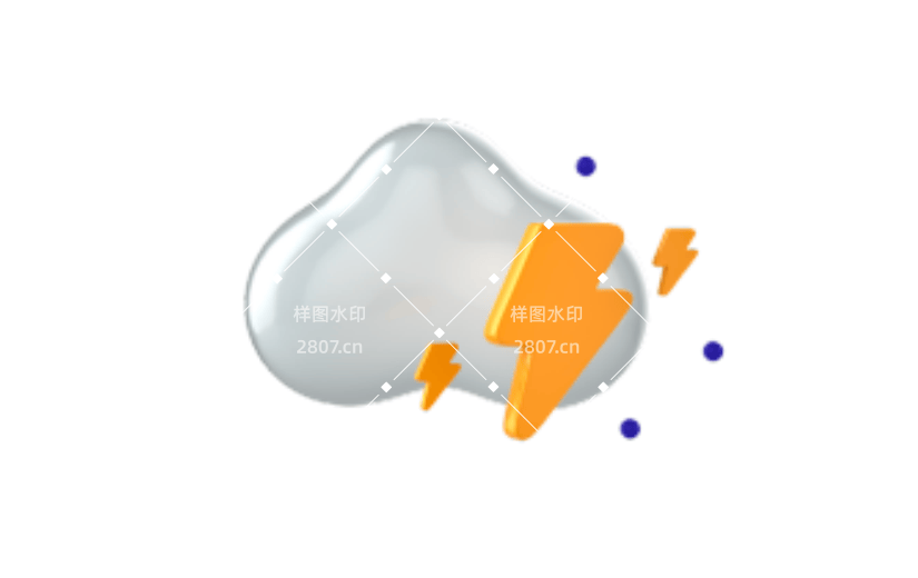 3D天气雷电元素建模渲染
